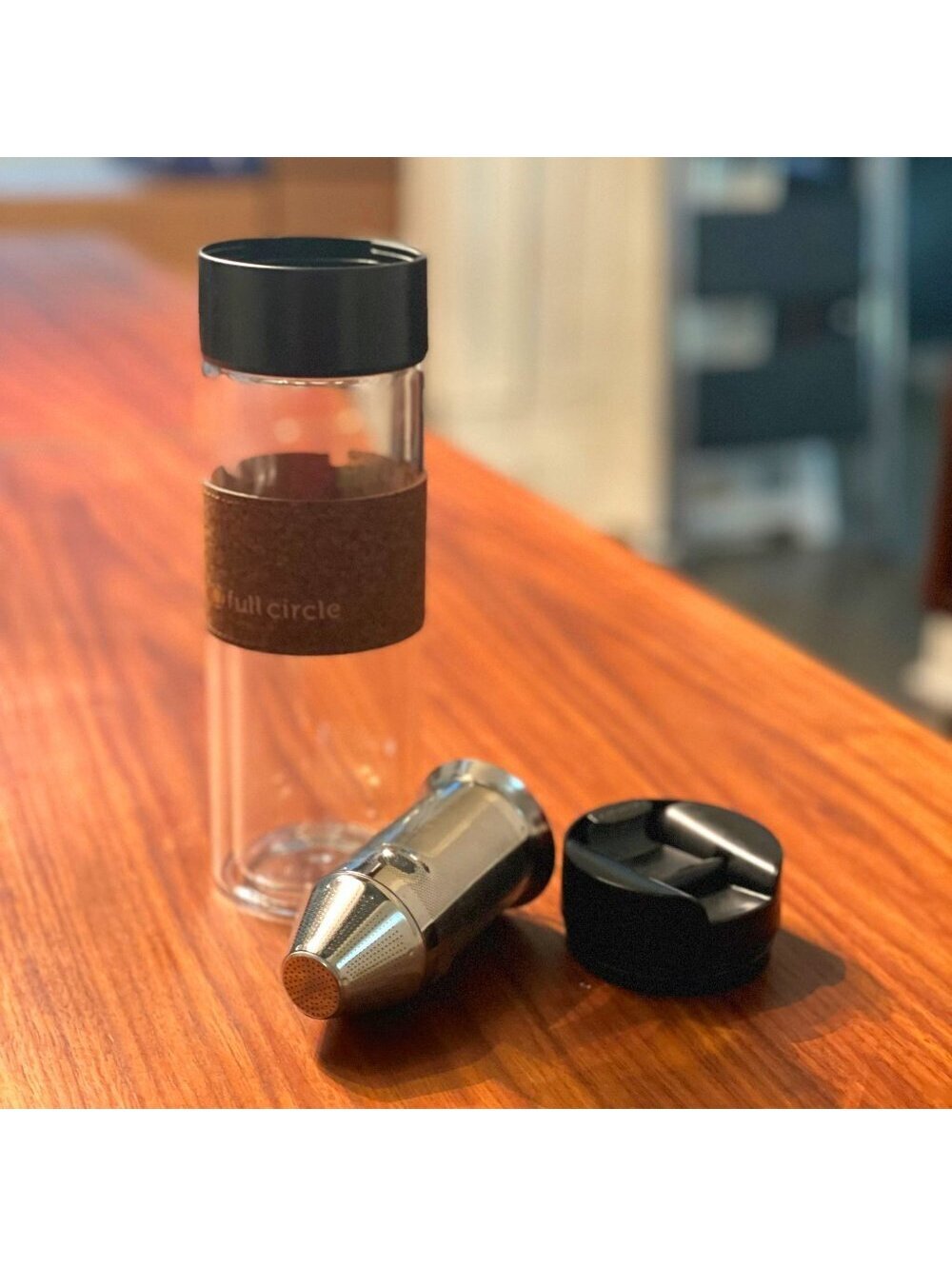 Full Circle Brumi Pour Over Hot + Cold Brew Bottle- Black